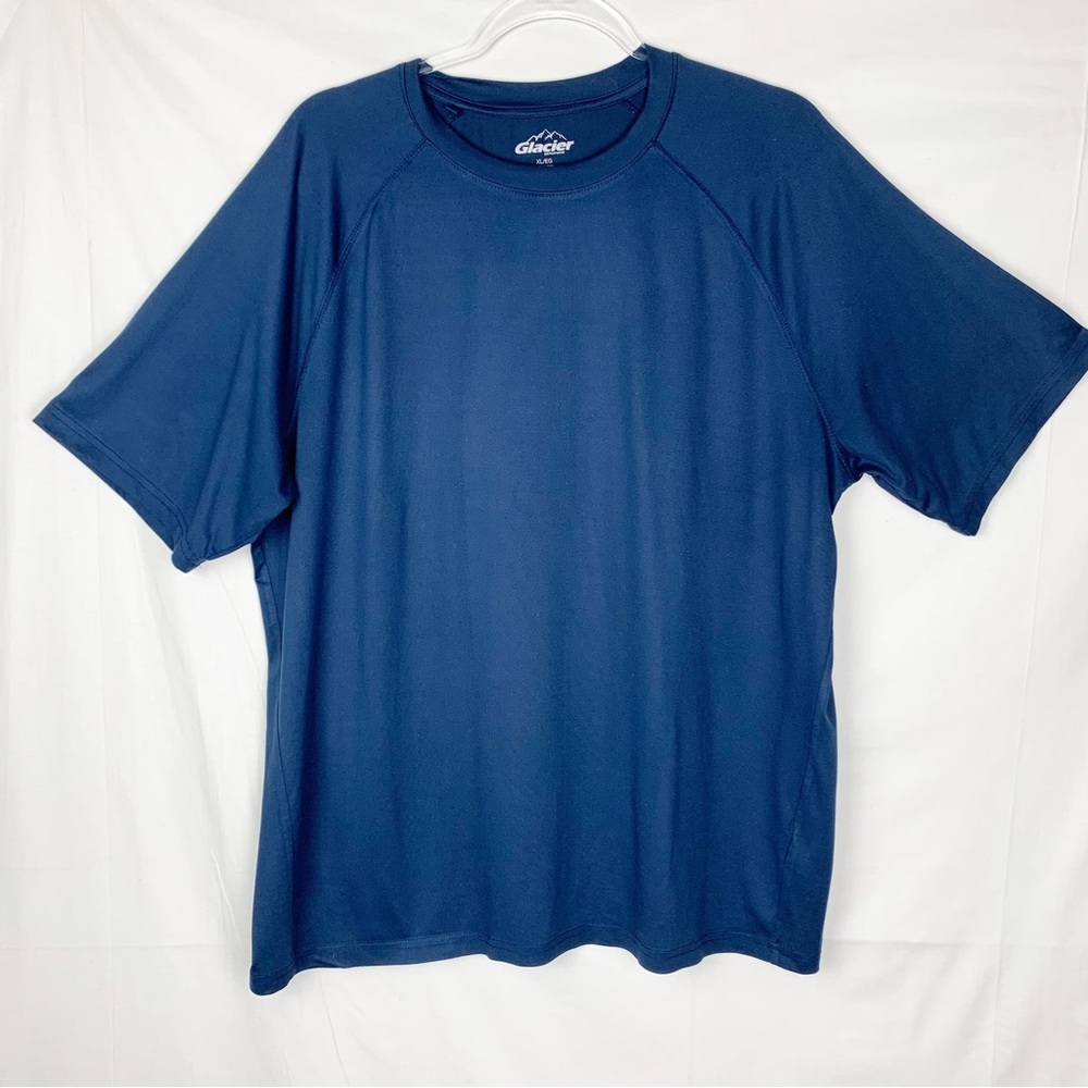 GLACIER Performance Tee Shirt Navy Blue Short Sleeve sz XL
